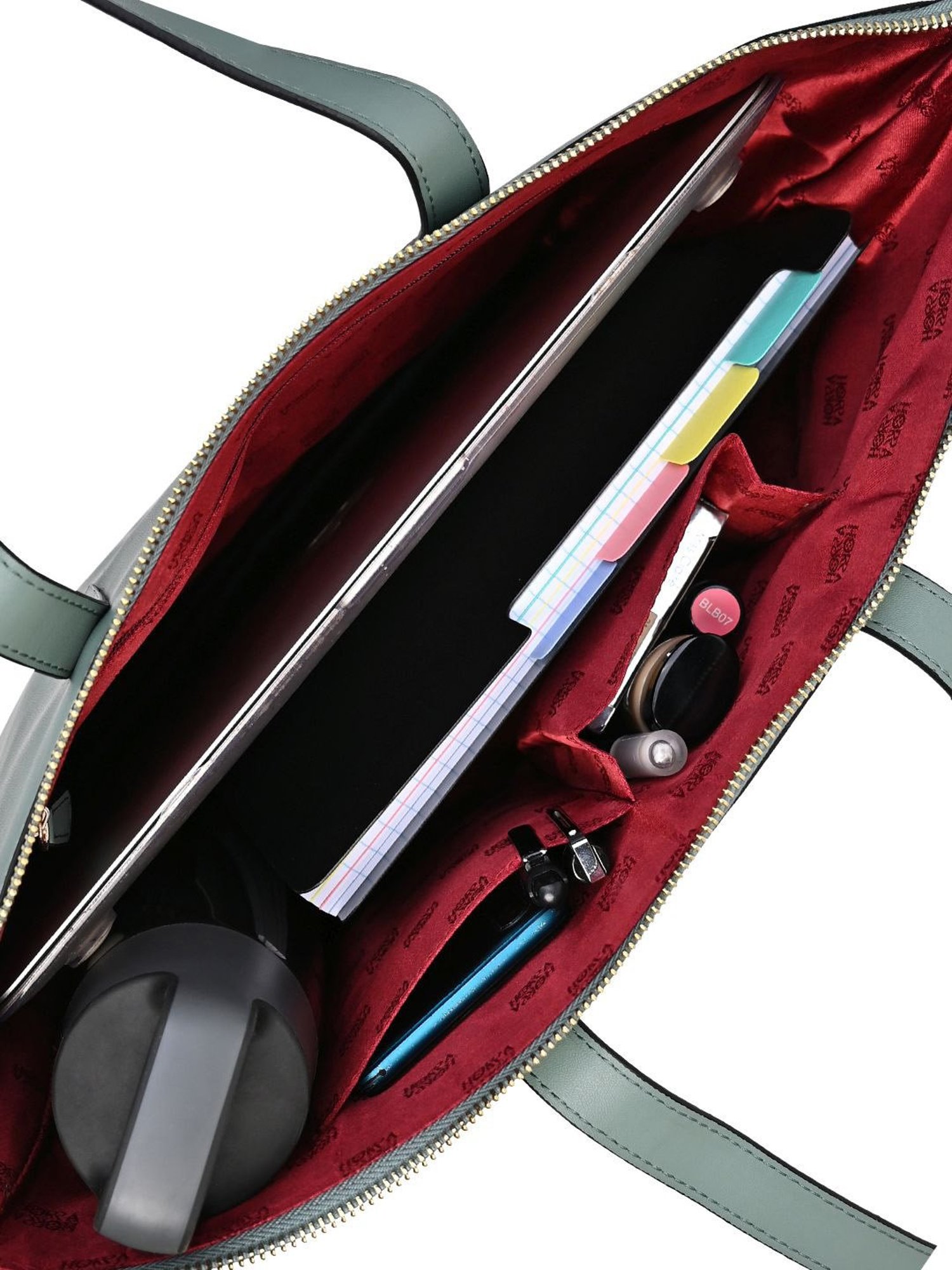 Horra Mint Green Solid Tote Handbag