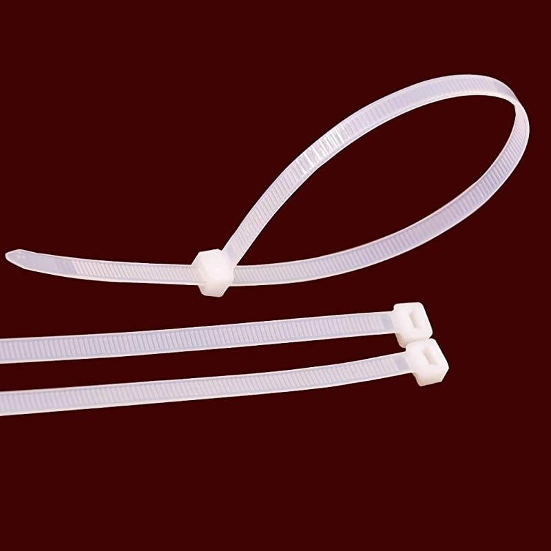 Long 14 Inch White Clear Strong Cable Ties, Upgrade Industrial UV Resistant Durable Life Zip Ties, Heavy Duty Cable Management for Large Objects (14 inch, 120LB, White, 50 Pack)