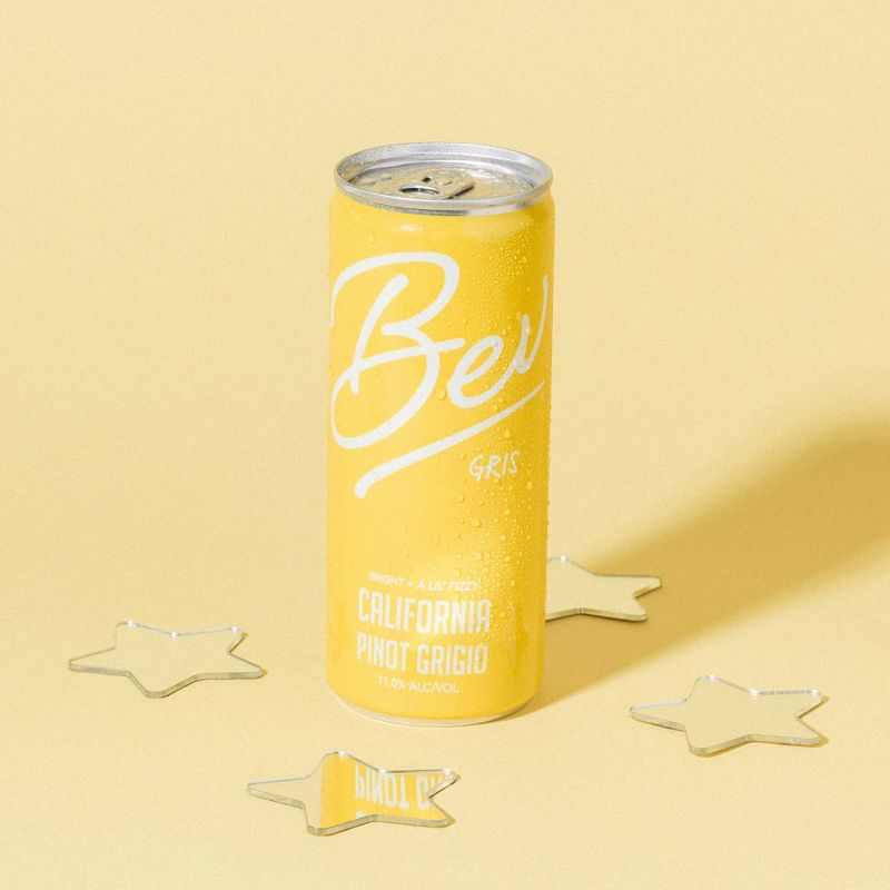 Bev Pinot Grigio White Wine - 4pk/250ml Cans