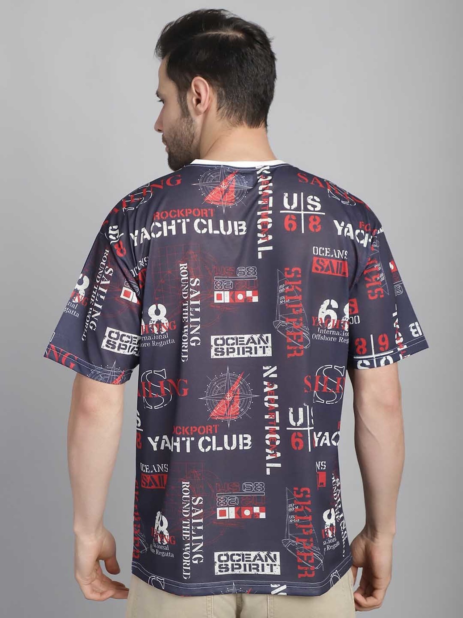 Vimal Jonney Multicolor Regular Fit Printed Crew T-Shirt - Pack of 3