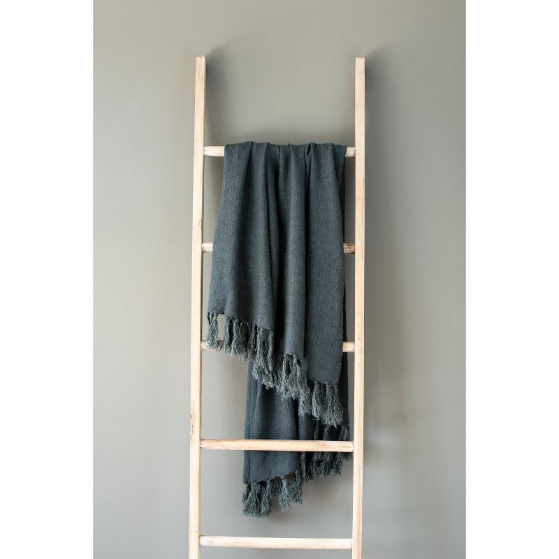 Park Hill Collection Washed Linen Throw, Indigo