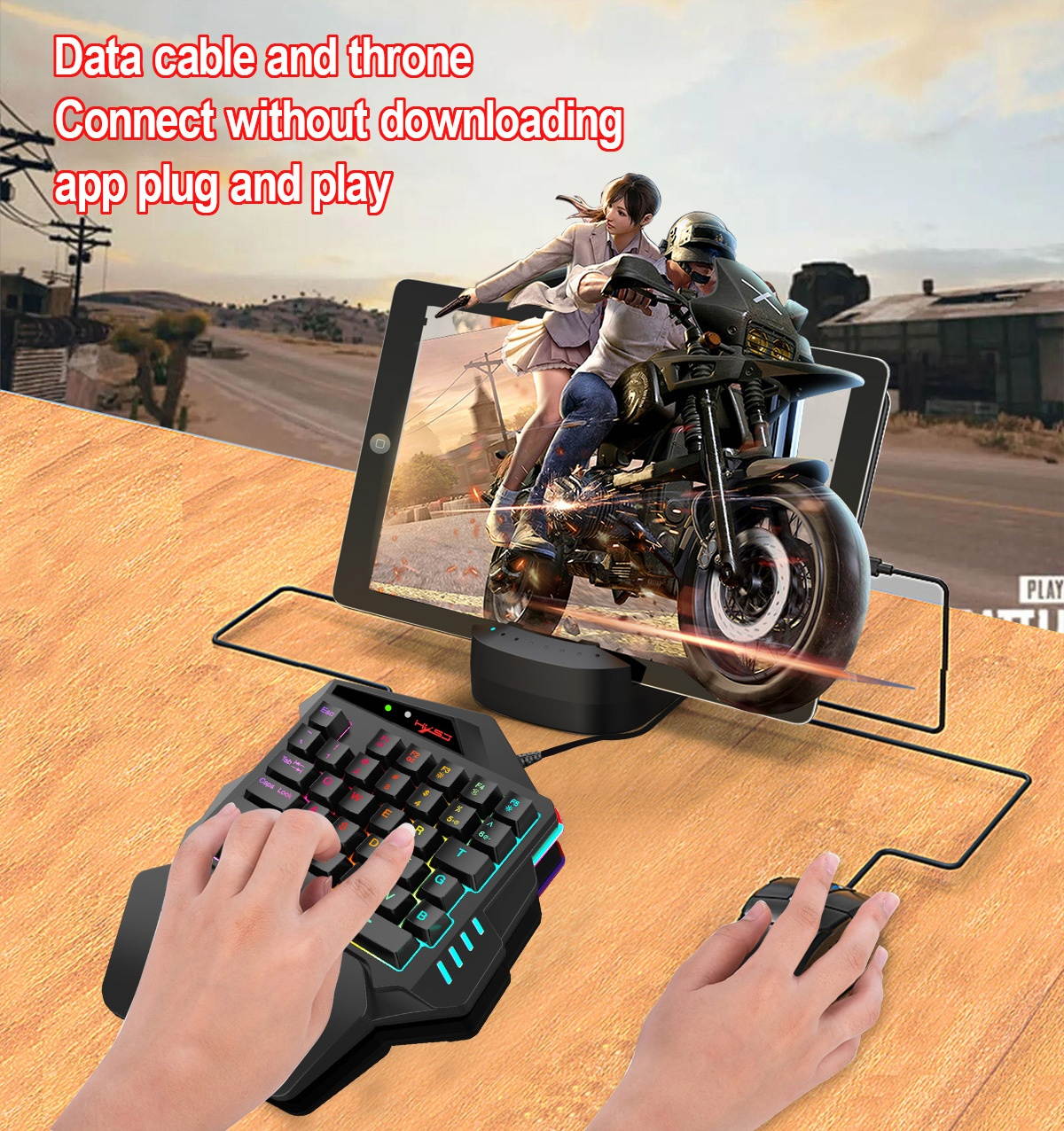 35 keys RGB Colorful Backlight One-handed Gaming keyboard with usb converter interface for ps3 ps4 game