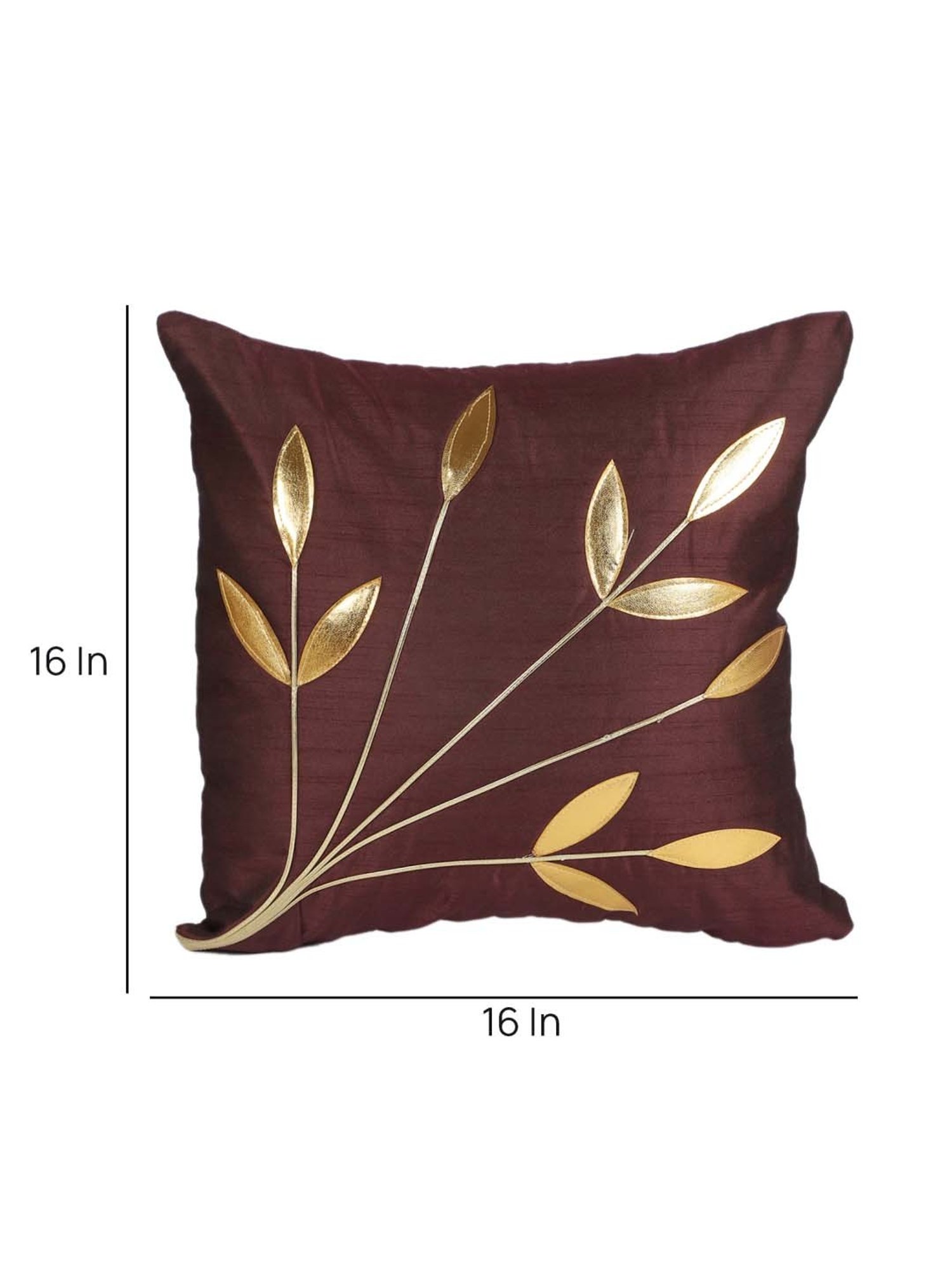 MFD HOME Furnishing Purple Polyester Cushion Cover - Set of 5