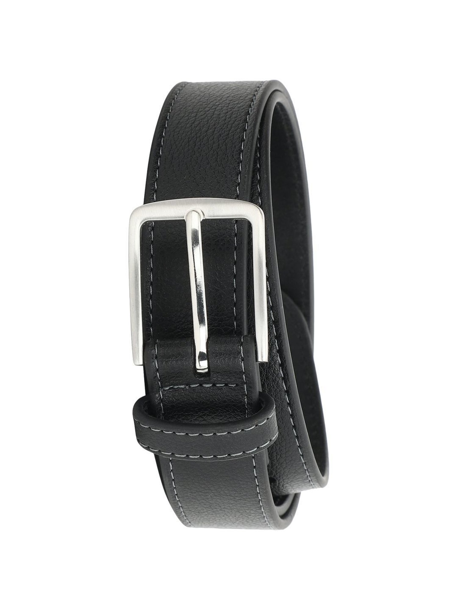 Antony Morato Black Leather Solid Waist Belt