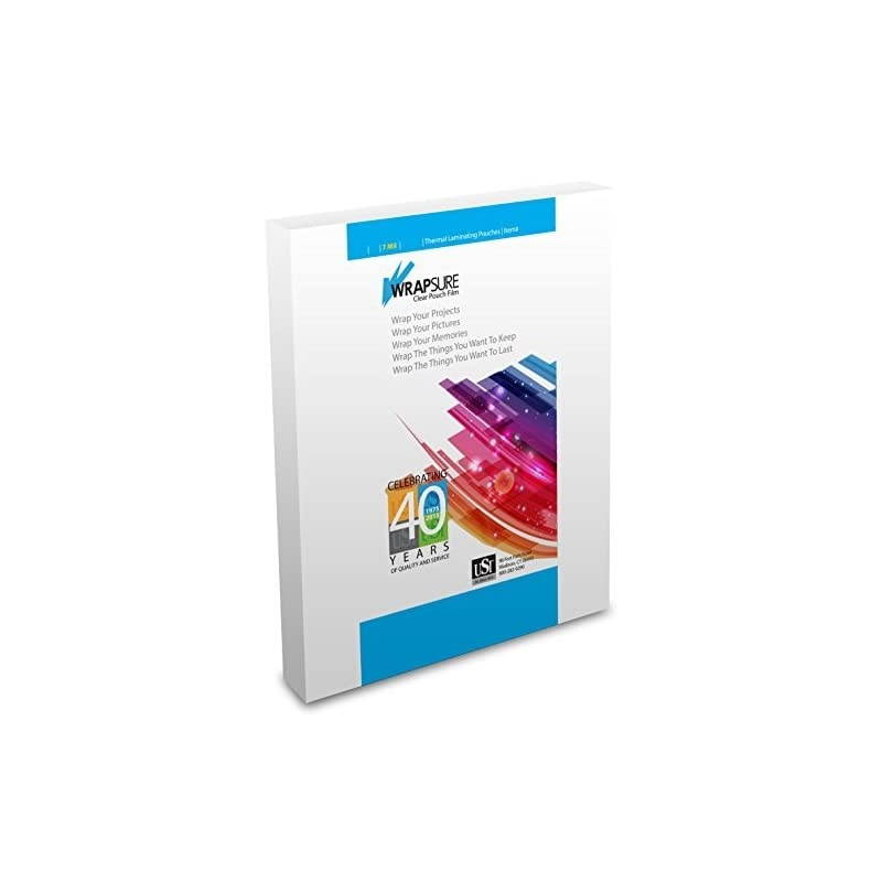 USI  Thermal (Hot) Laminating Pouches/Sheets, Letter Size, 7 Mil, 9 x 11 1/2 Inches, Clear Gloss, 100-Pack
