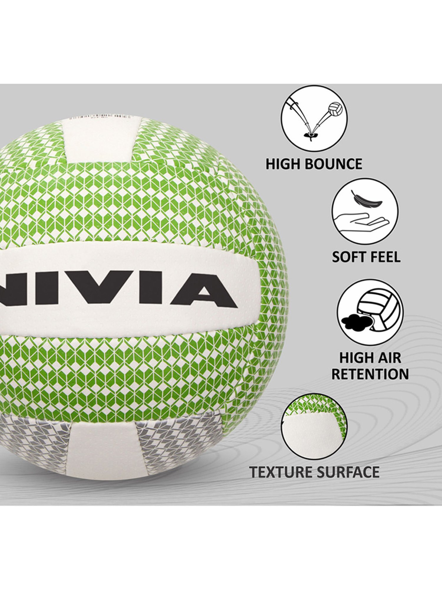 Nivia PU-5000 Volleyball (Green) Size - 4