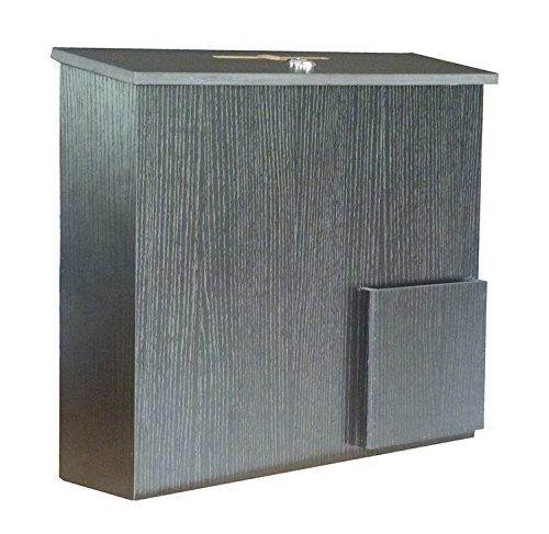 FixtureDisplays Wood Collection Box Suggestion Box Donation Charity Box Fundraising Box 1040-85-BLK 1040-85-BLK