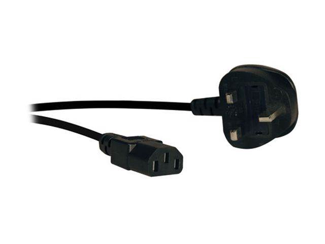 Tripp Lite Model P056-006 6 ft. Standard UK Computer Power Cord, 10A, IEC-320-C13 to BS-1363 UK Plug