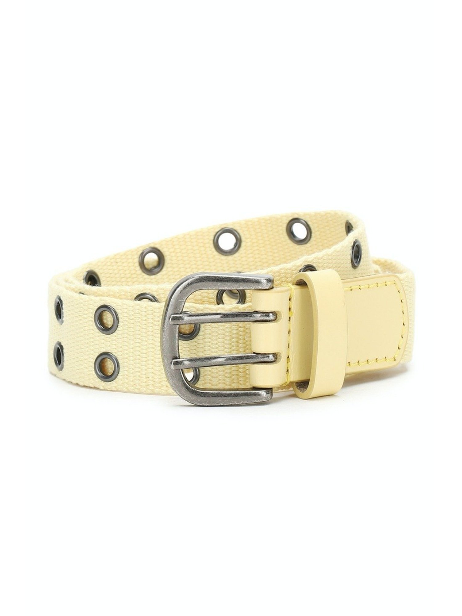 American Eagle Yellow Perforated Casual Belt for Women