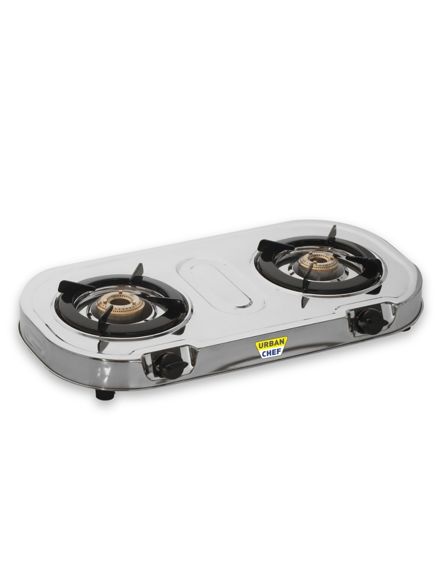 Urban Chef Gas Stove with 2 Burners ( Silver/Black )