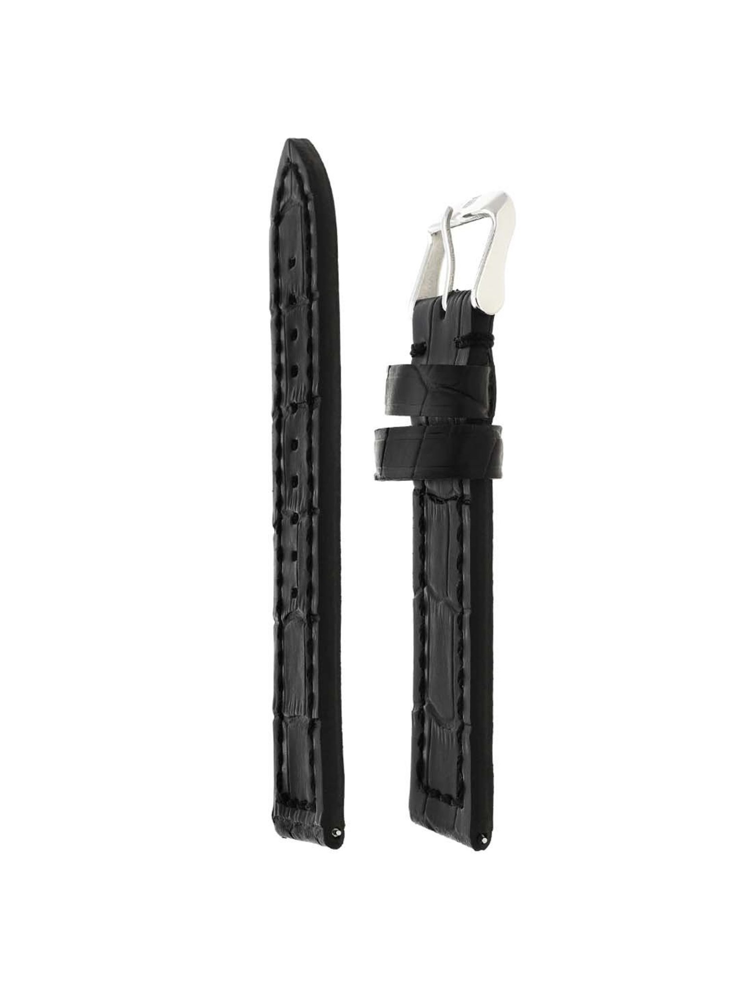 Titan 22 mm Black Genuine Leather Strap for Men