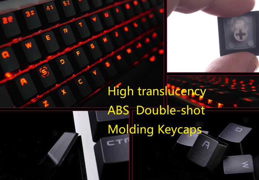 Fuhlen G87 All Non-conflicting Keys, 9 Backlit LED Light Modes, Cool Exterior Wired  Cherry Red Mechanical  Keyboard, 50Million Times Keystrokes Lifespan-Black