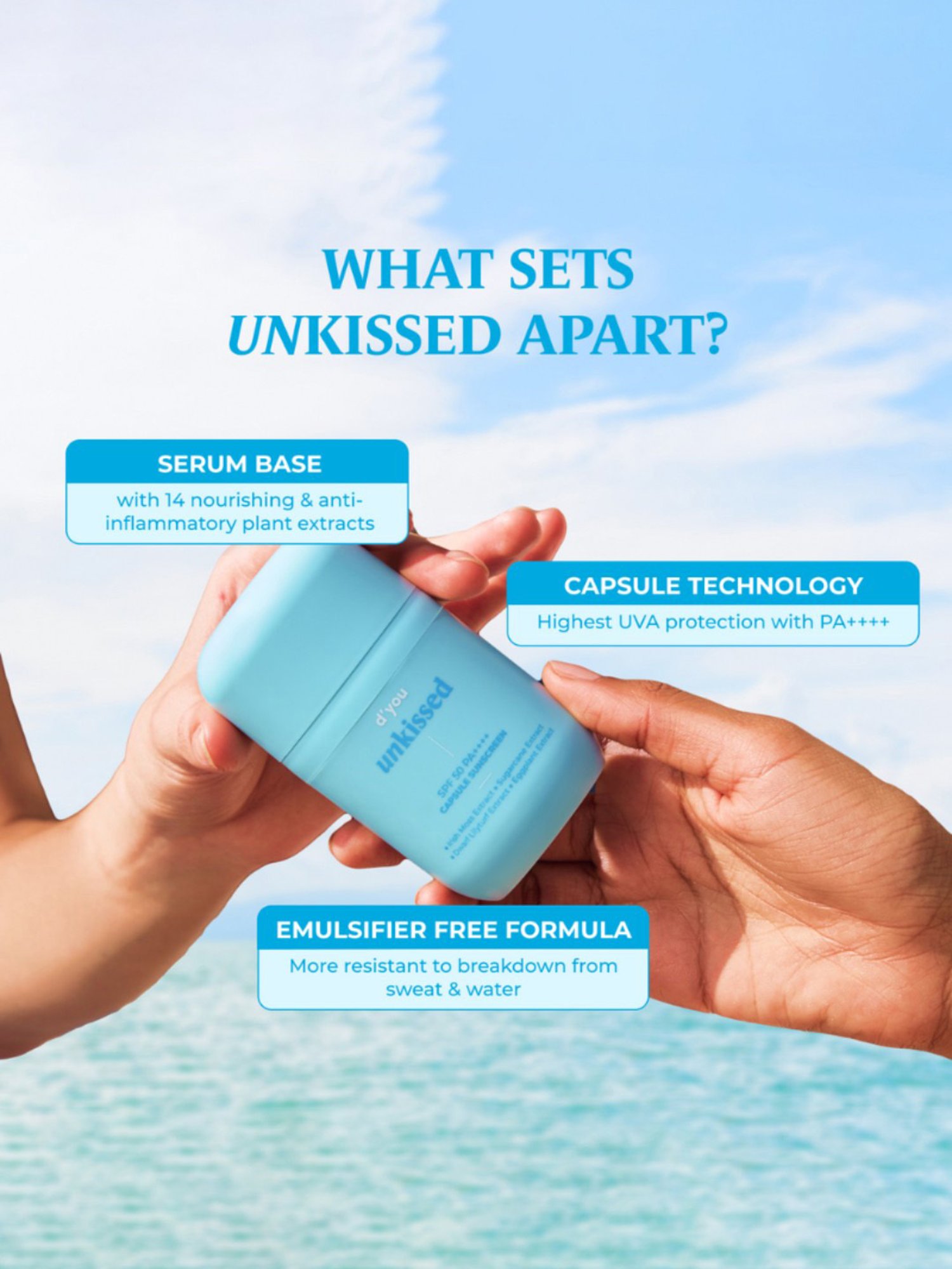 D'You Unkissed Capsule Sunscreen SPF 50 PA++++ - 50 ml