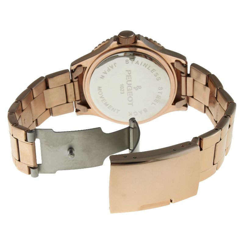 Women's Peugeot Ratchet Bezel White dial Watch - Rose Gold