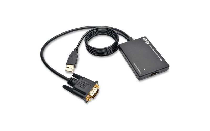 TRIPP LITE P116-003-HD-U VGA to HDMI Converter Adapter with USB Audio Power 1080p,Black