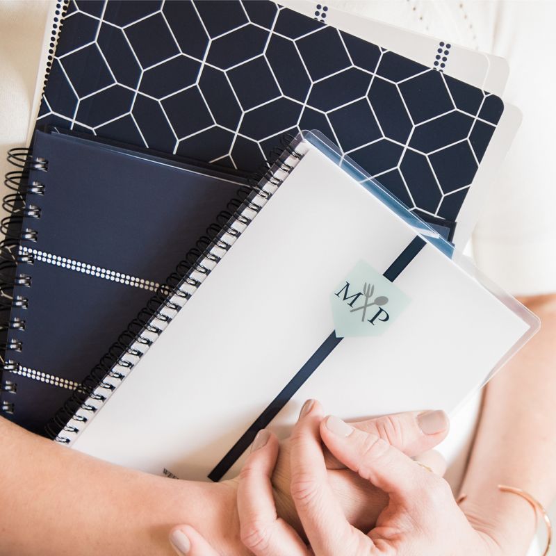 Undated Weekly Meal Planner 8.5" x 5.5" White- Kahootie Co