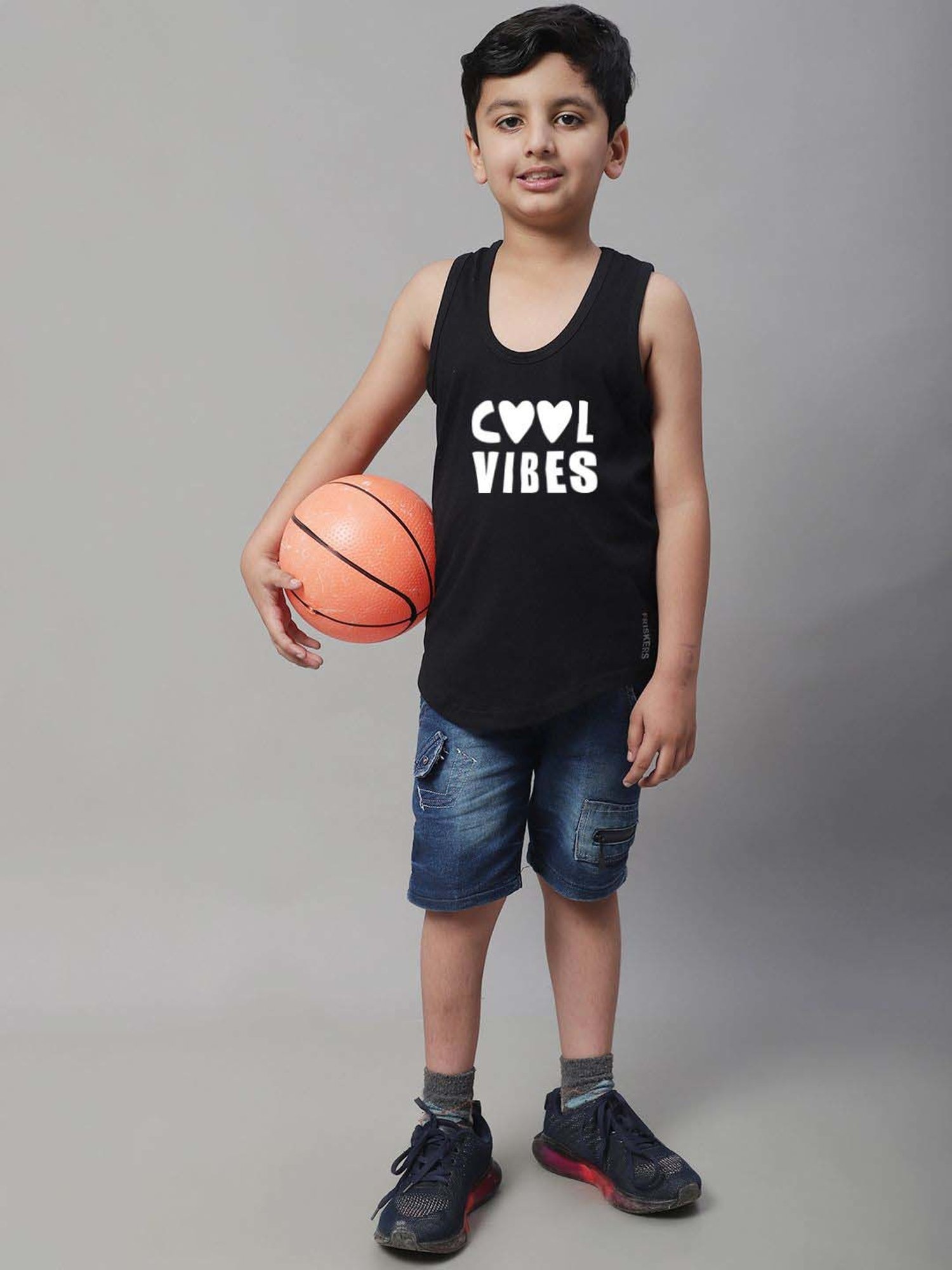 Palm Tree Kids White Printed Vest