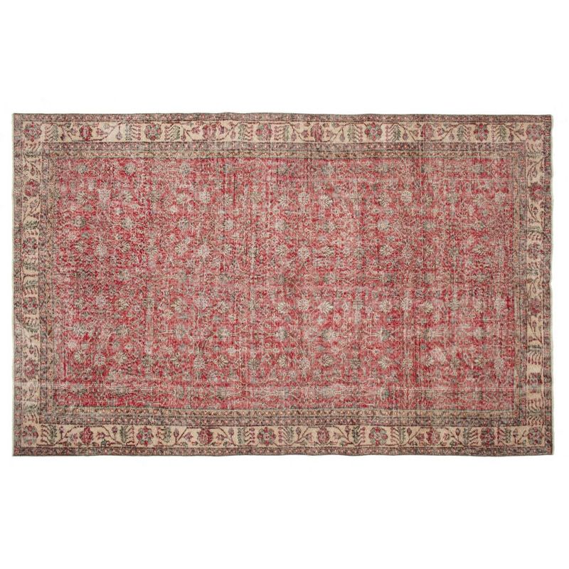 6'6"x10'4" Vintage One-of-a-Kind Sighart Rug Red - Revival Rugs