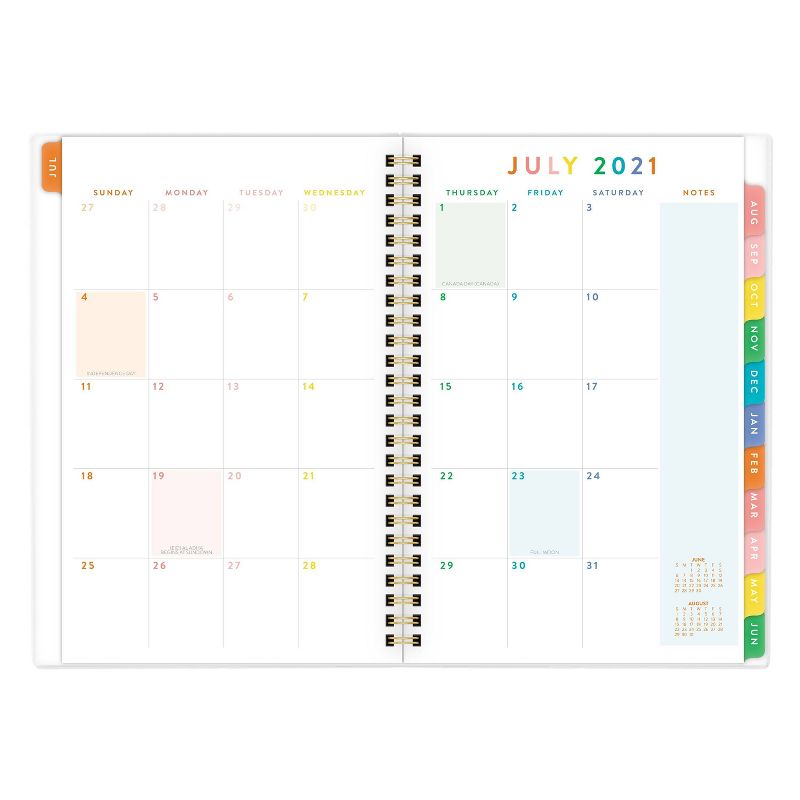 2021-22 Academic Planner 5.5"x8.5" Weekly/Monthly Clear Pocket Cover Color Block - Atlantic-Pacific for Cambridge