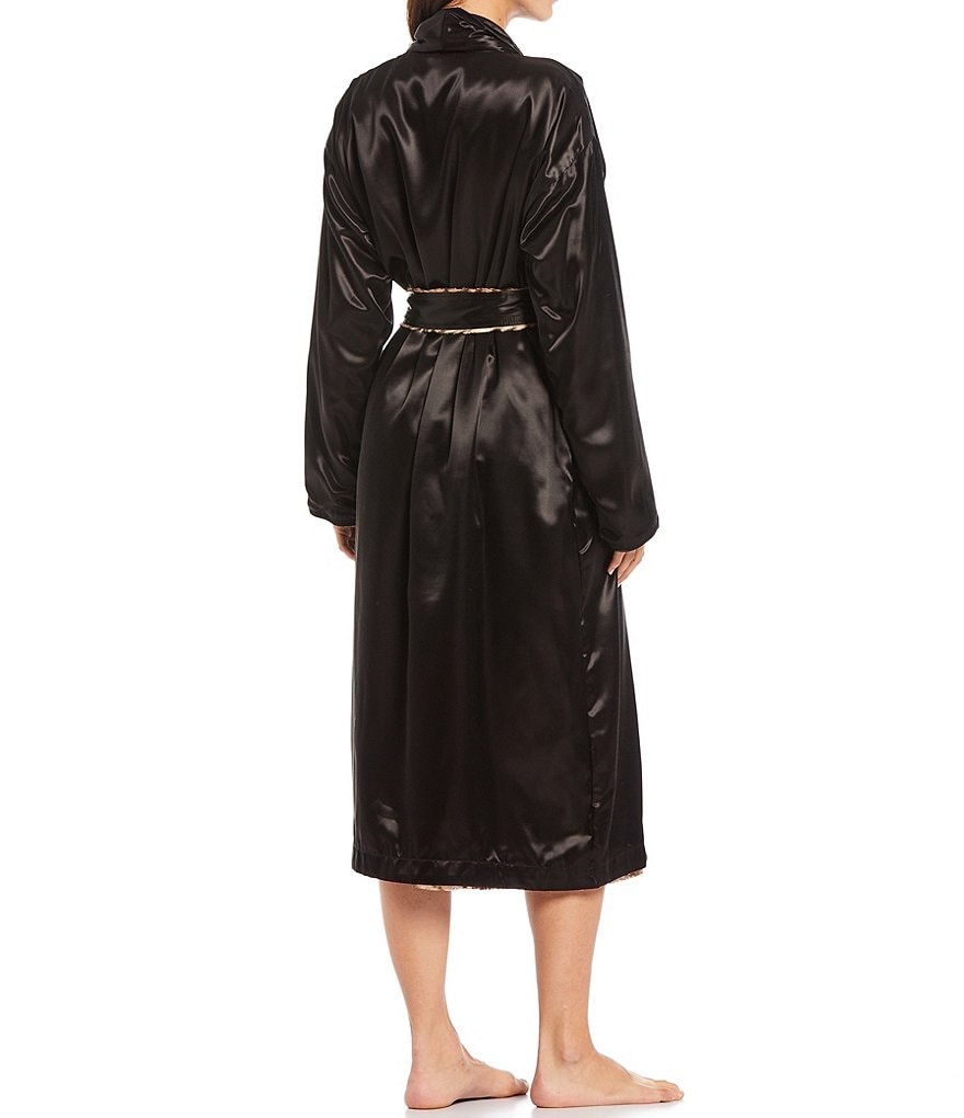 Little Giraffe Luxe Satin Leopard Wrap Robe