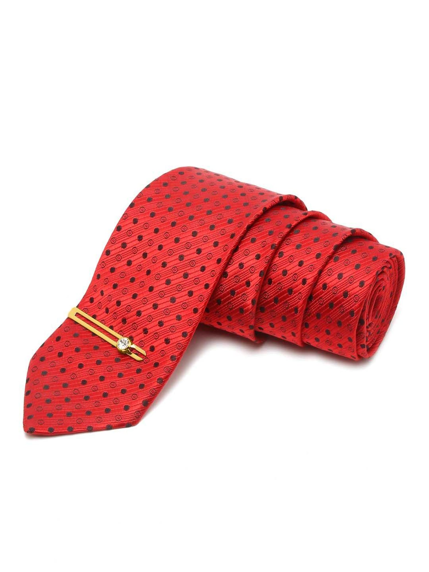 Louis Stitch Red Embroidered Necktie Gift Set - Set of 3