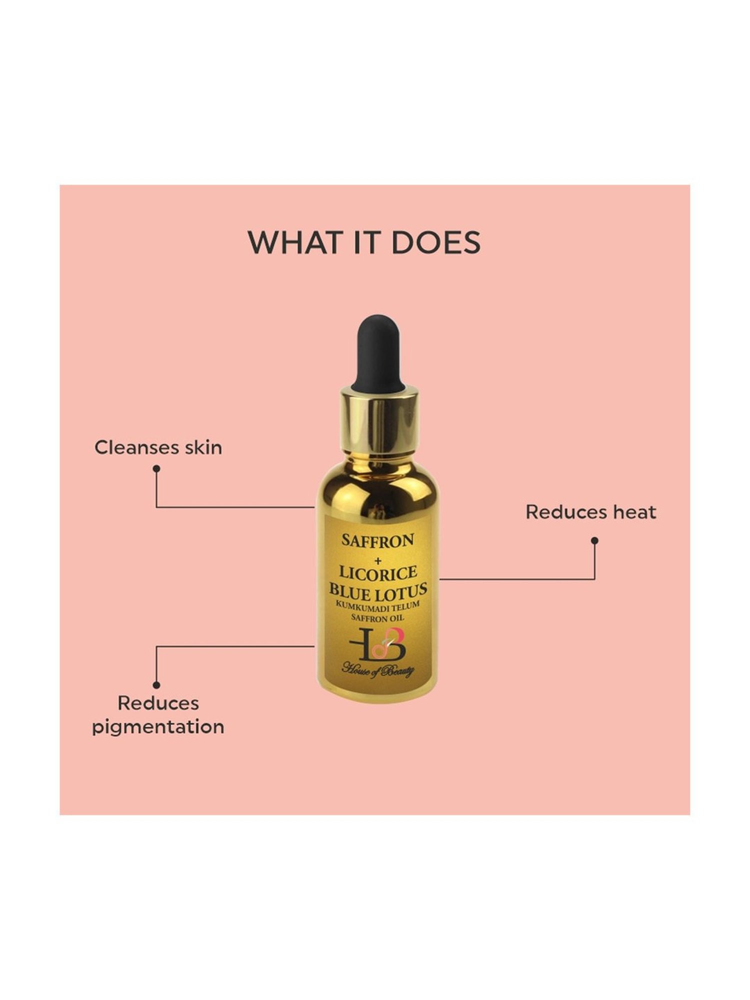 HofB- House of Beauty Kumkumadi Telum Saffron Oil - 92 gm