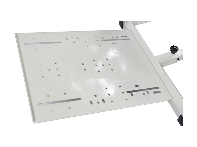 GTR Simulator GTAF-WHT-S105LBK - GTA-F Model (White) Triple or Single Monitor Stand with Black Adjustable Leatherette Seat, Racing Simulator Cockpit Gaming Chair Single Monitor Stand