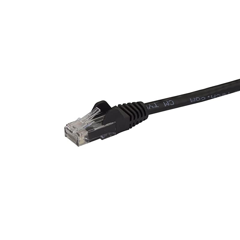 com 14ft CAT6 Ethernet Cable - Black CAT 6 Gigabit Ethernet Wire -650MHz 100W PoE RJ45 UTP Category 6 Network/Patch Cord Snagless w/Strain Relief Fluke Tested UL/TIA Certified (N6PATCH14BK)