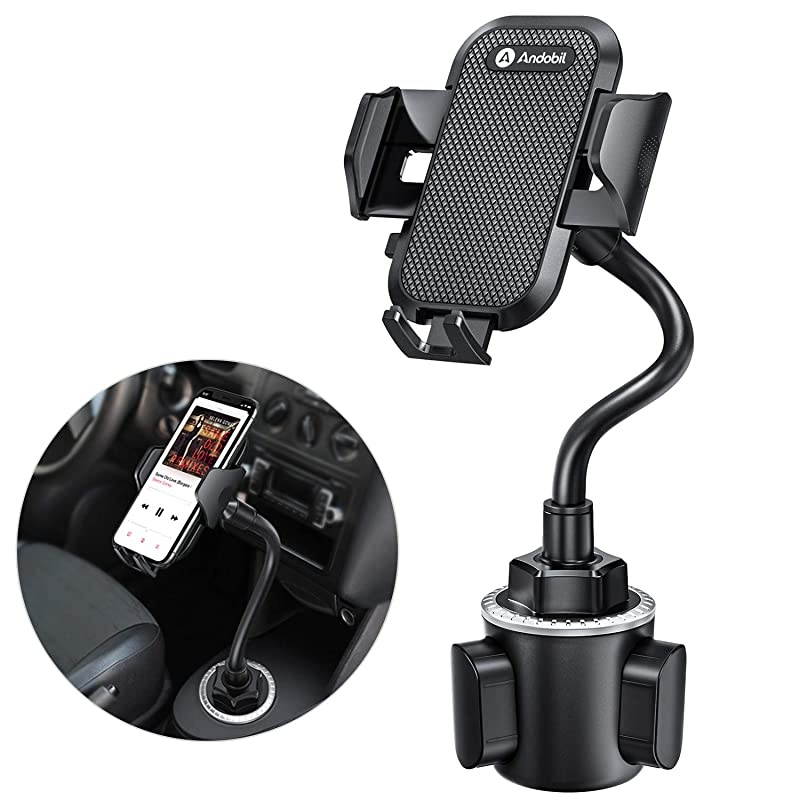 Cup Holder Phone Mount Ultimate Easy Clamp HandsFree Cup Phone Holder for Car Adjustable Gooseneck Cup Cradle Mount Compatible for iPhone SE11 ProXRXS MaxX8 PlusSamsung S20S10+Note 9