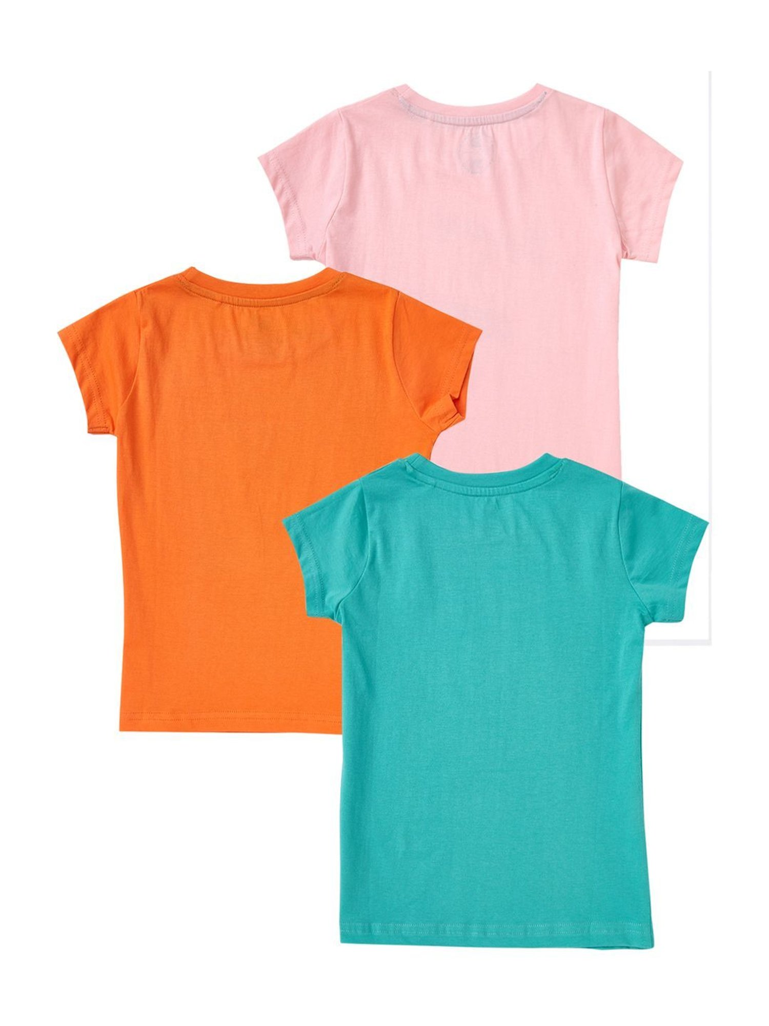 Cub McPaws Kids Multicolor Cotton Printed T-Shirt (Pack of 3)