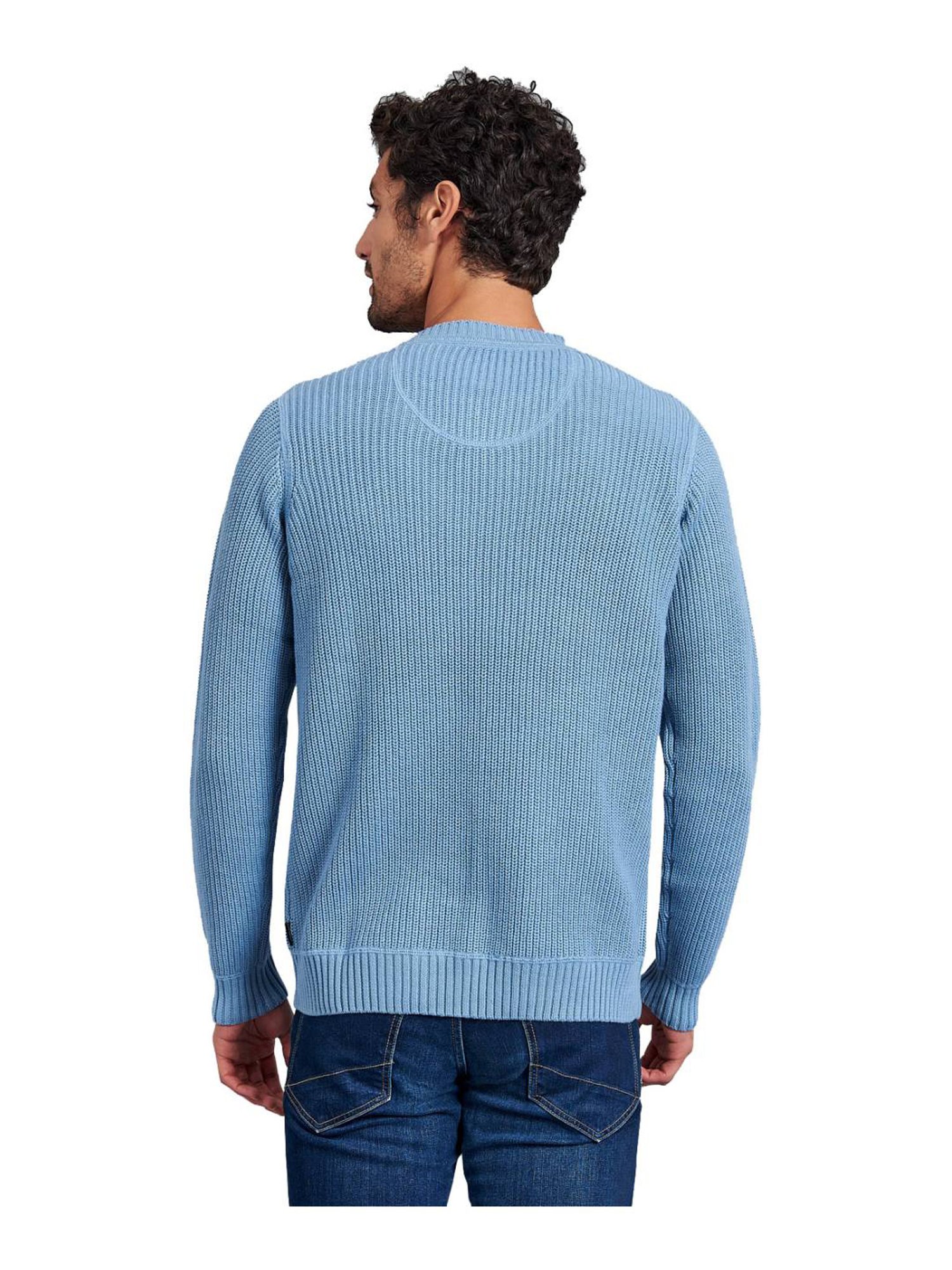 Beverly Hills Polo Club Sky Blue Cotton Regular Fit Sweater