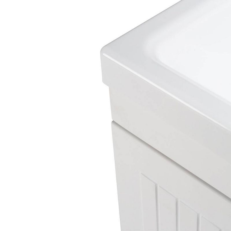 Bishop Traditional Laundry Cabinet with Faucet and ABS Sink White - WyndenHall