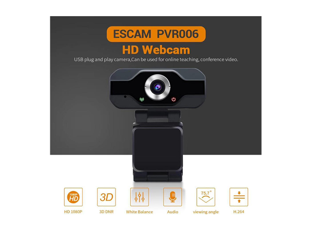 TOLEAP Pvr006 WebCam for PC,1080P Full HD Web Camera With Microphone for Desktop Mac Smart TV,with USB Plug,Compatible for Win10/8/8.1/7/XP Linux for Skype, Streaming, Teleconference, Video Chat