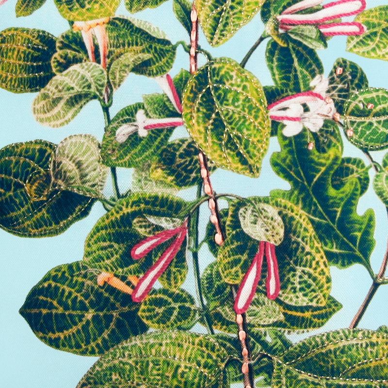 20" x 20" Leafy Floral Square Patio Throw Pillow - New York Botanical Garden