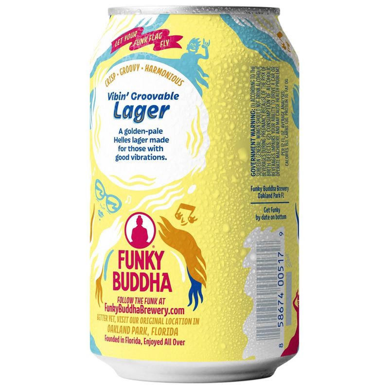 Funky Buddha Vibin' Groovable Lager Beer - 6pk/12 fl oz Cans