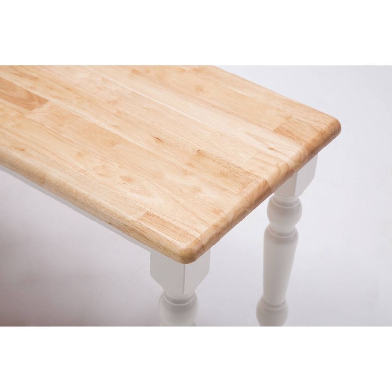 6pc Farmhouse Dining Set Wood/White - Boraam