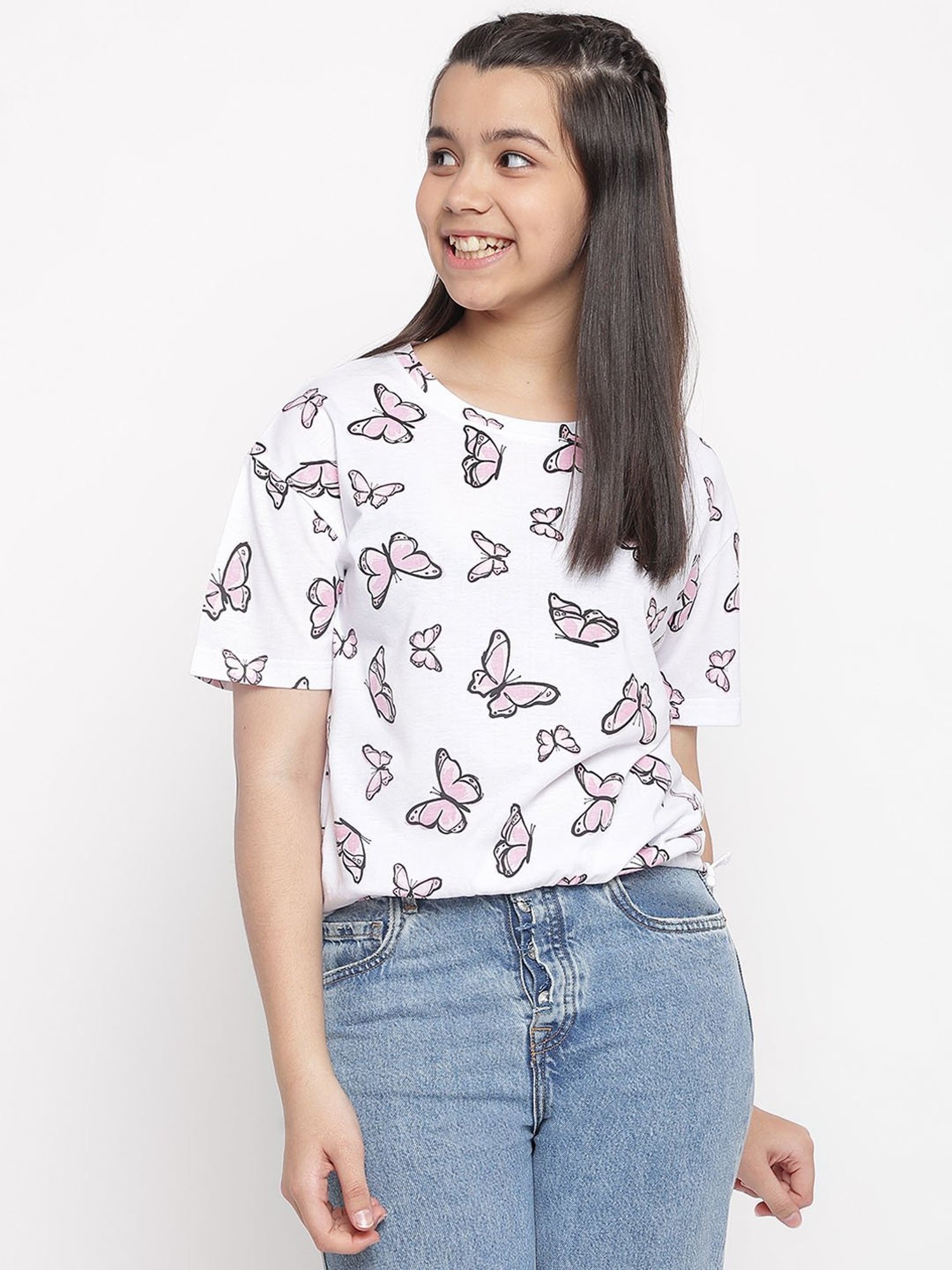 Lil Tomatoes Kids White Printed Top