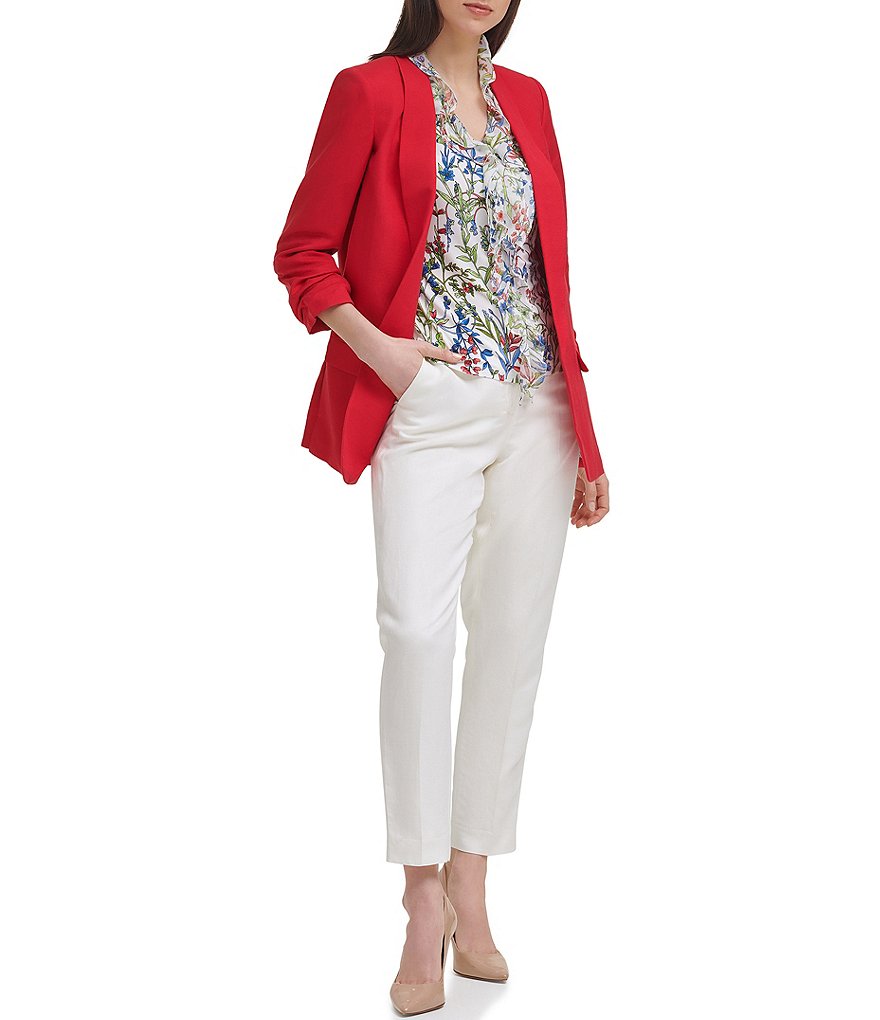 Tommy Hilfiger Linen Blend Ankle Length Pants