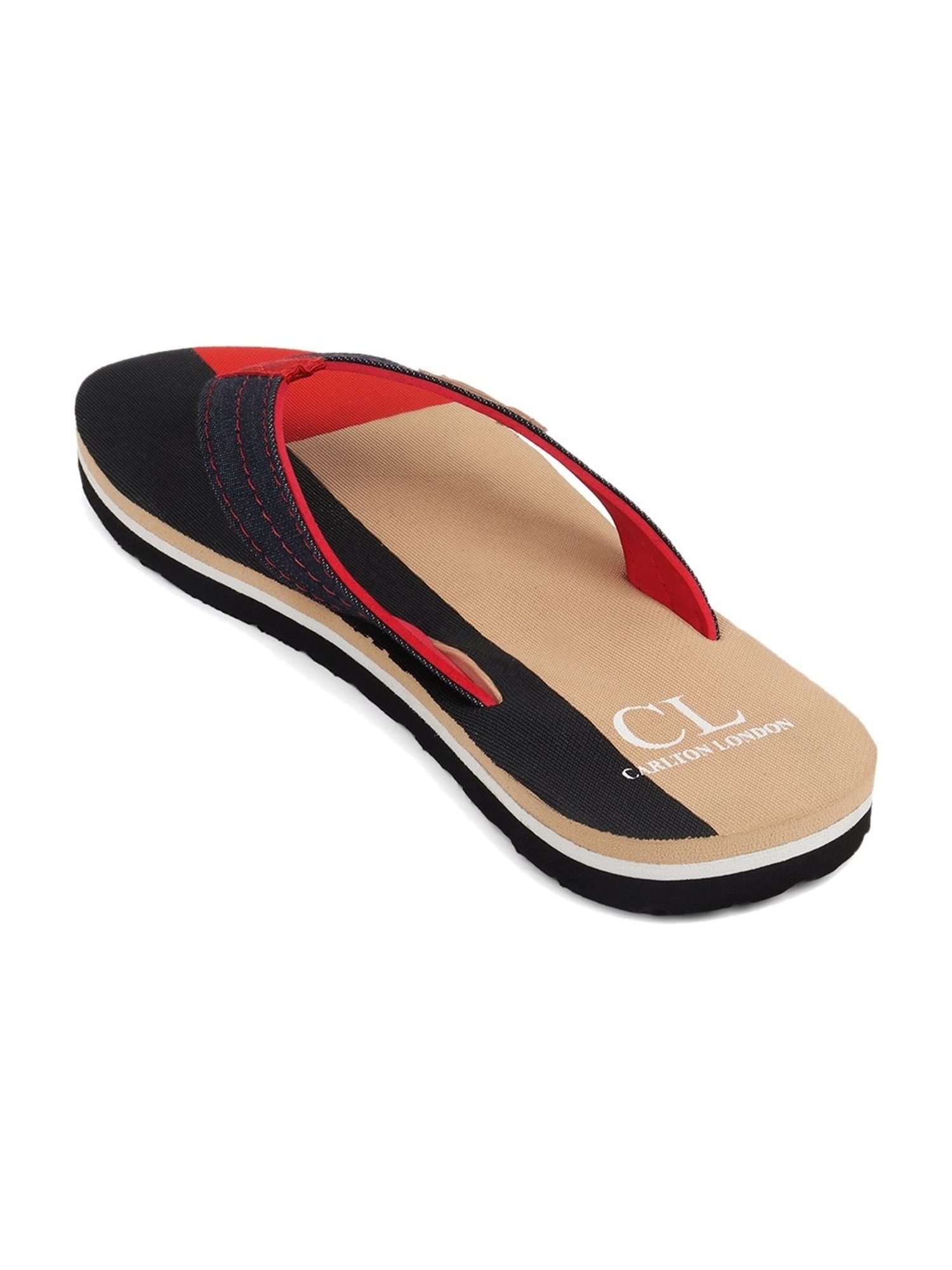 Carlton London Men's Beige Flip Flops