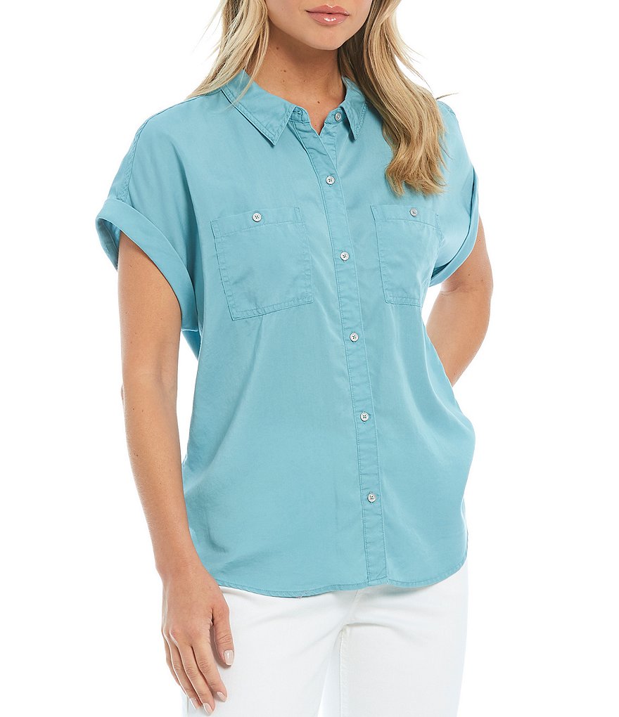 Westbound Button Up Short Sleeve Two Front Pocket Camp Shirt