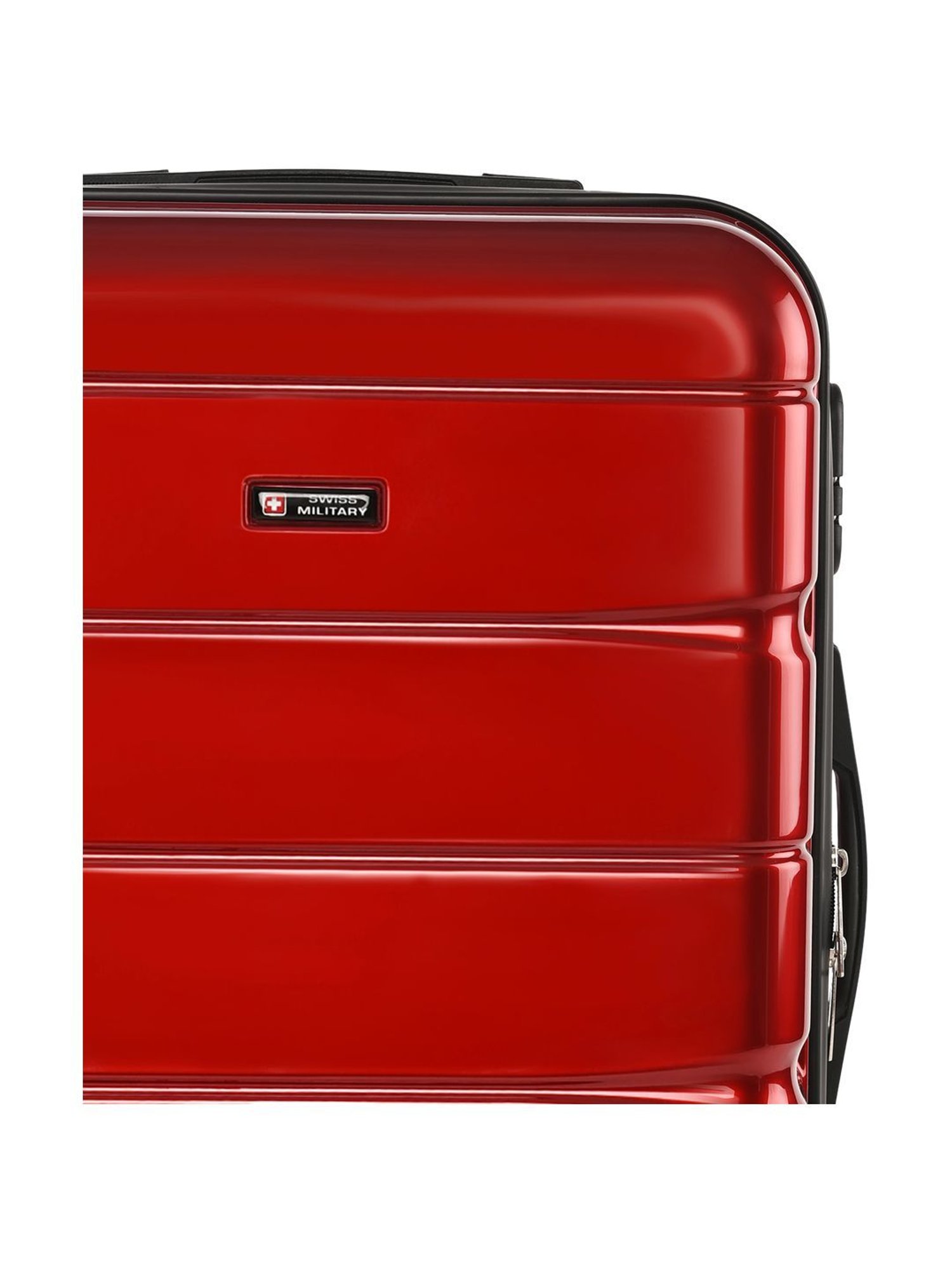 Swiss Military Red 4 Wheels Large Check-in Luggage