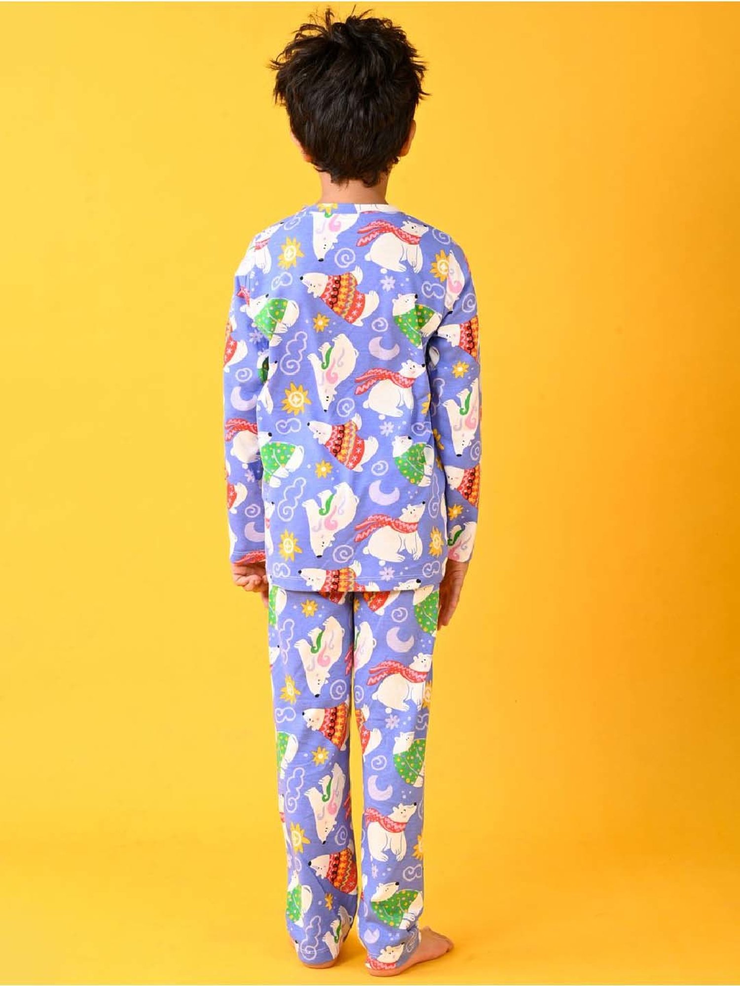 Nite Flite Boys Navy & Grey Born to Play Cricket Pyjama Set