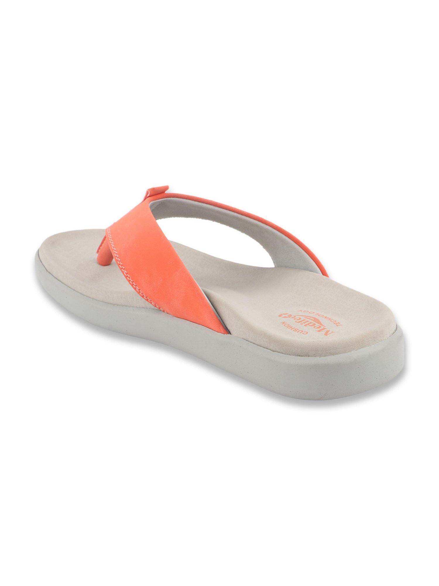 MediFeet Men's Orange Flip Flops