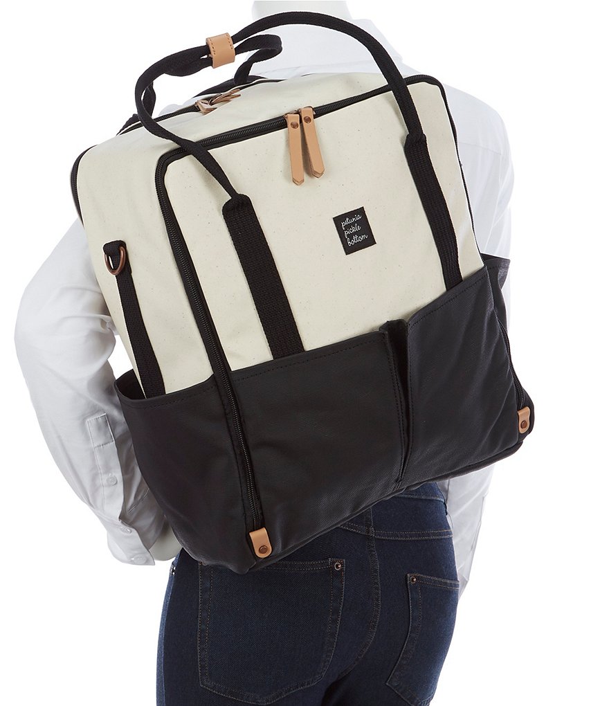 Petunia Pickle Bottom Inter-Mix Colorblock Canvas Backpack Diaper Bag