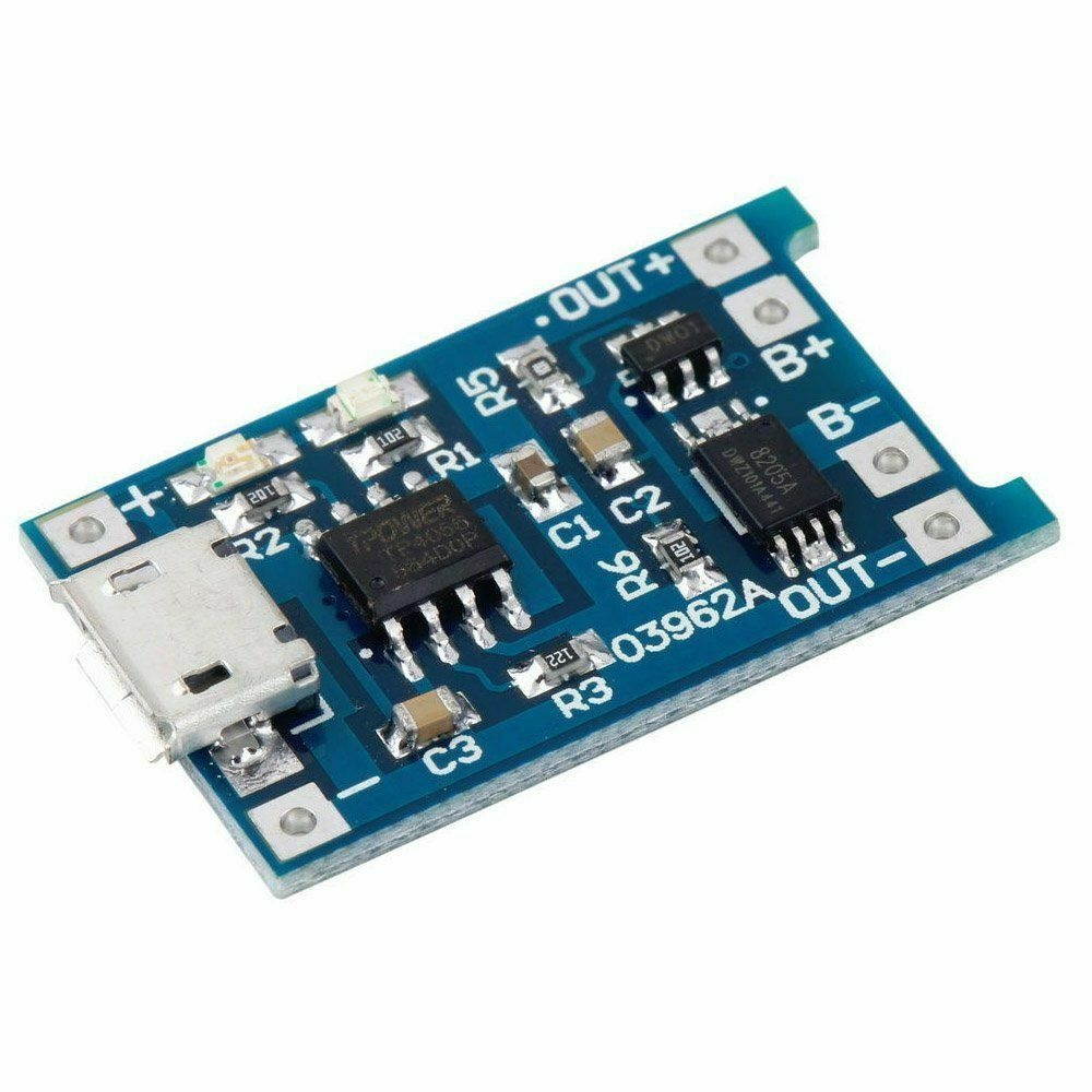 2pcs TP4056 5V 1A Micro USB 18650 Lithium Battery Charging and Protection Board