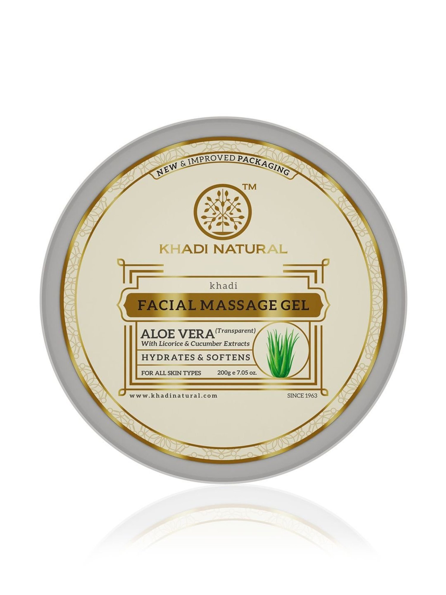 Khadi Natural Hydrated & Soften Aloe Vera Facial Massage Gel - 200 gm