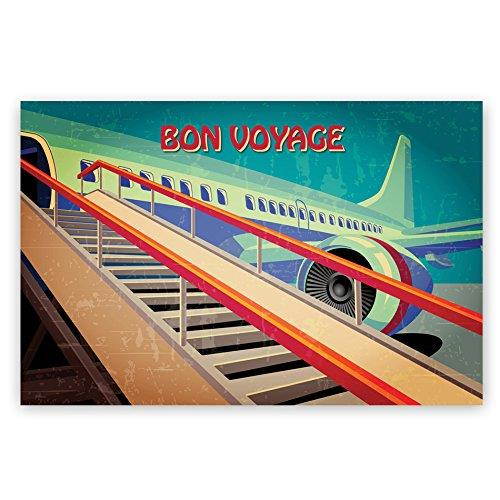 VINTAGE TRAVEL POSTERS postcard set of 20. Post card variety pack of retro style poster postcards. Made in USA.
