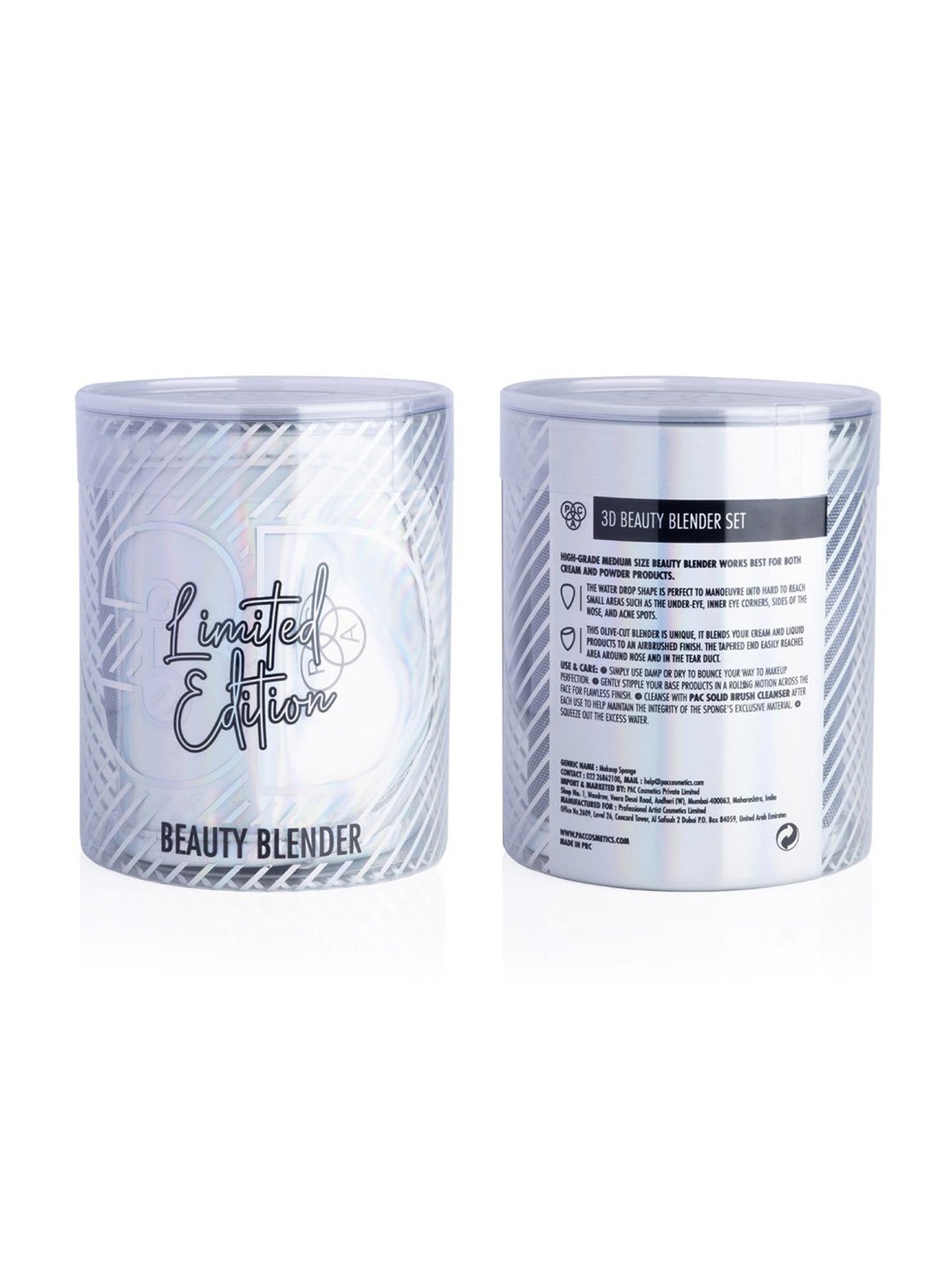 PAC 3D Limited Edition Holographic Beauty Blender Set of 3