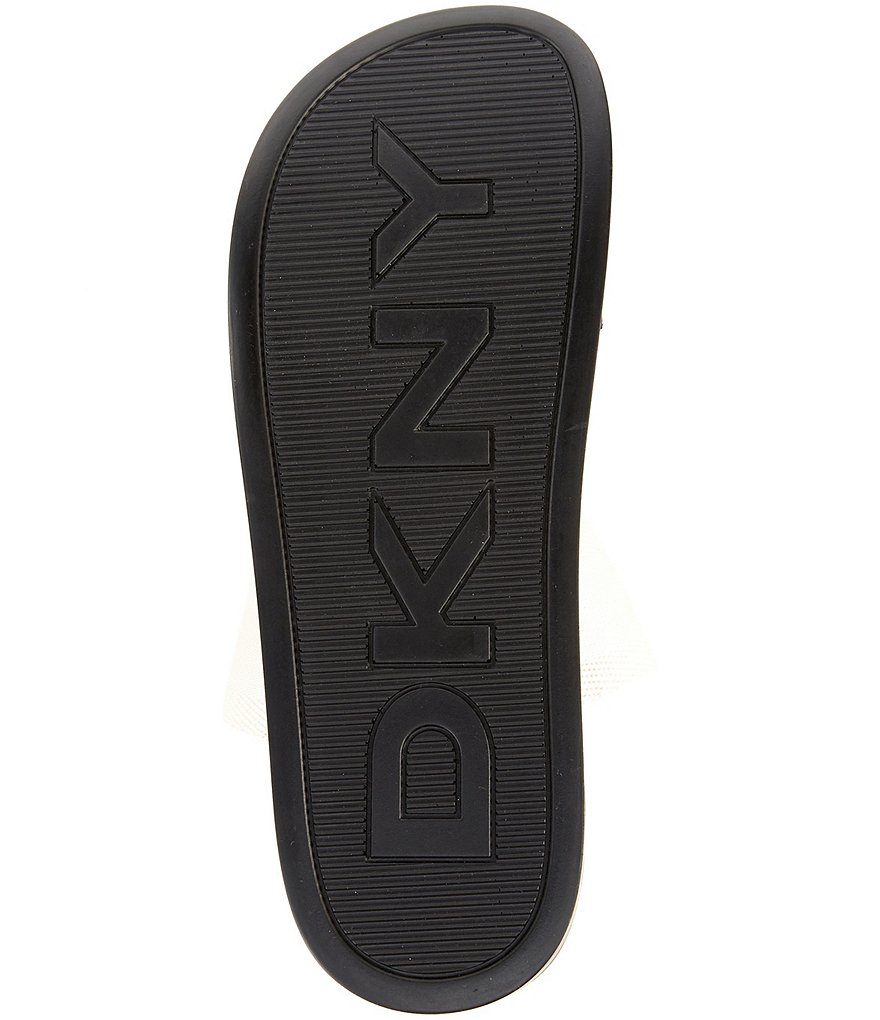 DKNY Tee 2 Band Logo Platform Slides