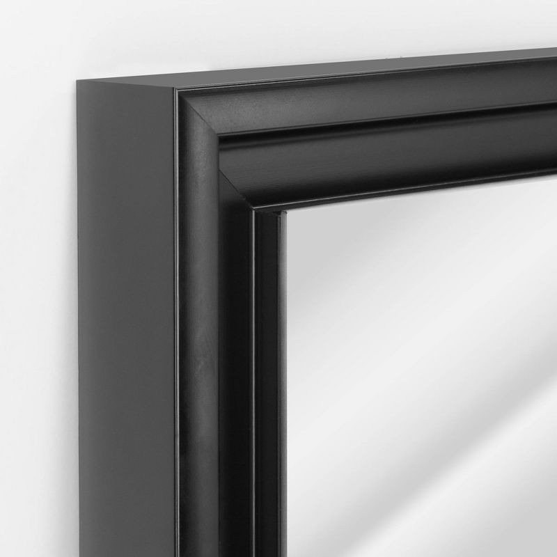 26.5" x 32.5" Studio Float Wall Mirror Black - Head West